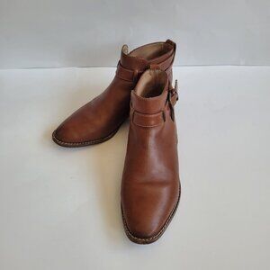 Madewell Brown Hollis English Saddle Ankle Leather Boots Women's sz 7.5
